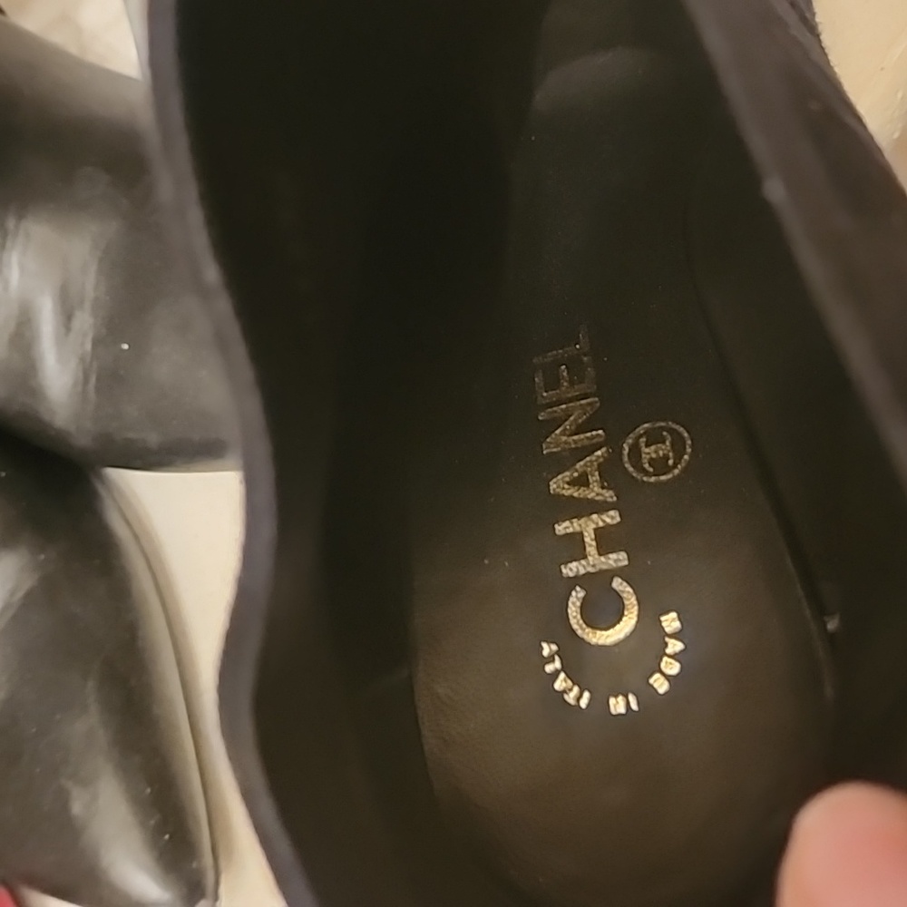 Chanel ankle boots suede size 39 1/2 - Picture 4 of 8